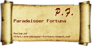 Paradeisser Fortuna névjegykártya